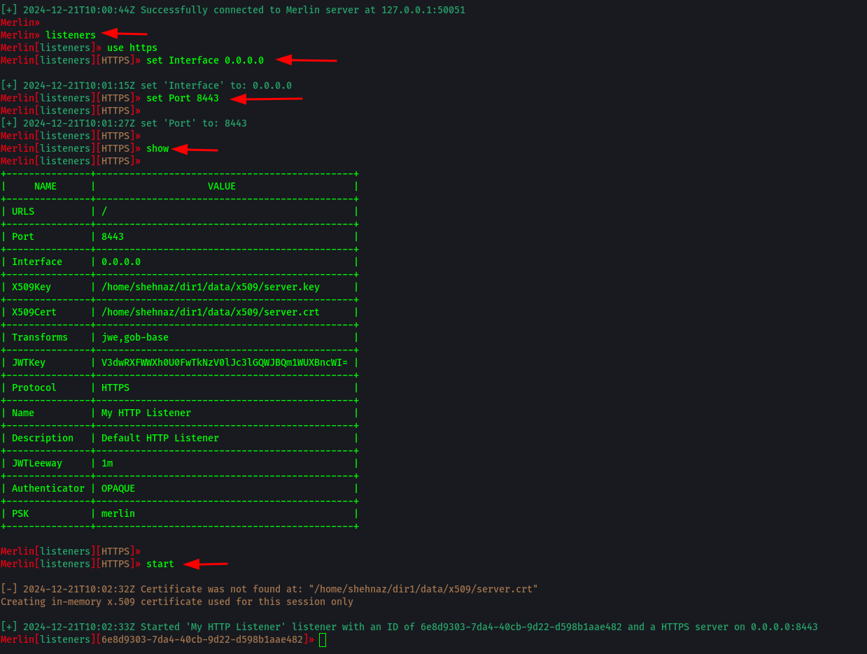 Configuring Listener
